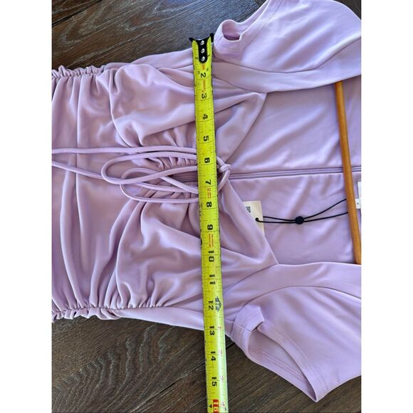 NWT Cinq a Sept Janis Square Neck Pale Iris Midi Dress Size 6 - Picture 7 of 8